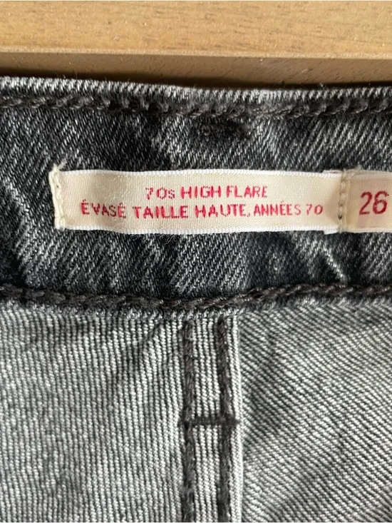 Levi’s 70s High Flare Black Jeans - Picture 8 of 15